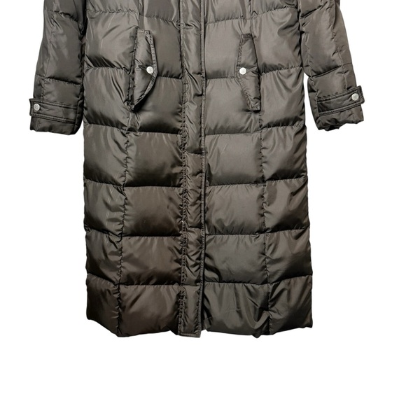 Eddie Bauer Long Down Parka Jacket Womens SZ Small Brown Coat Puffer NO Hood - Picture 3 of 12